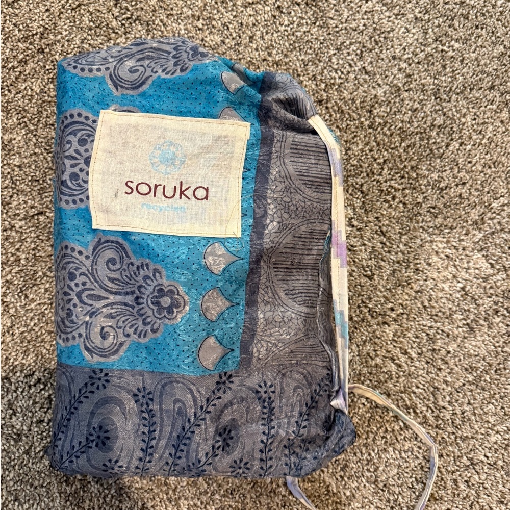 Soruka Brown and Blue Crossbody Bag - Picture 3 of 5